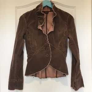 Corduroy Victorian distressed jacket
